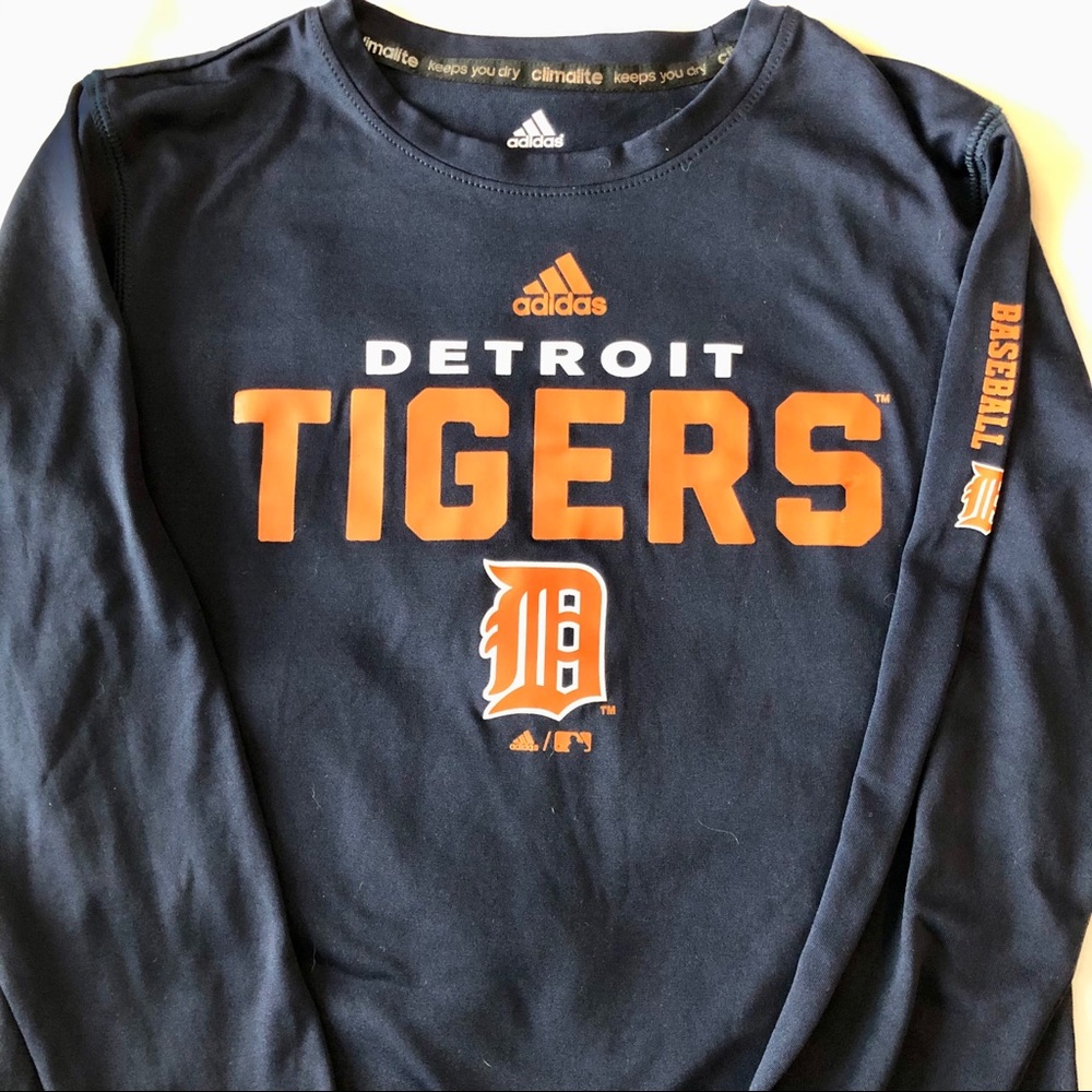 Youth Adidas Detroit Tigers long sleeve athletic t